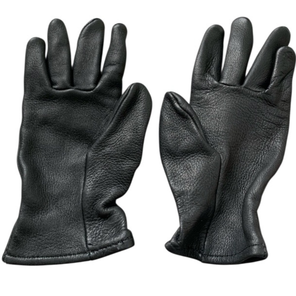 VINTAGE DEERSKIN BLACK LEATHER GLOVES LADIES SZ 6 MADE IN USA Luxury Leather - Picture 3 of 11